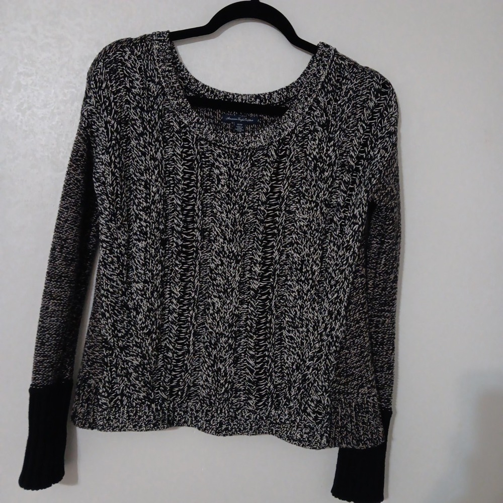 American Eagle Outfitters Pullover Sweaterβ Women's Sz.XS Black/White